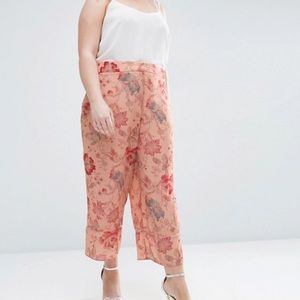 ASOS CURVE Floral Pant Wide Leg Pant